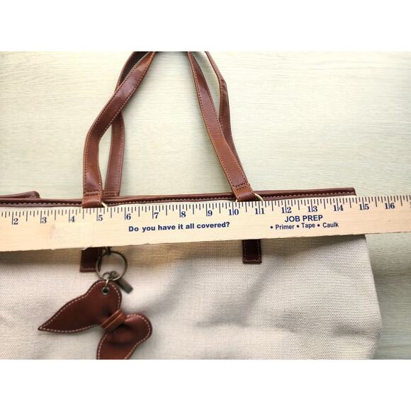 PURSE-COLDWATER CREEK-Beige-Faux Brown Leather-Short Shoulder Strap-Snap Closure - Picture 14 of 16